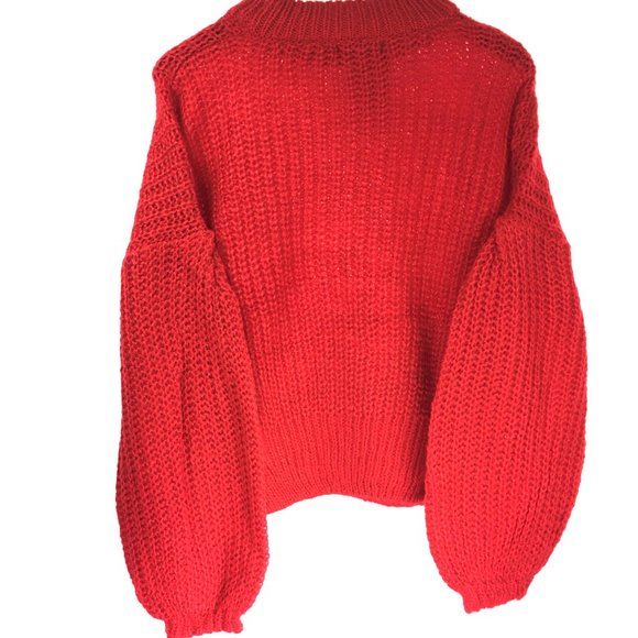 🌺3/$15🌺NWT Red Chunky Knitted Sweater - Picture 3 of 5